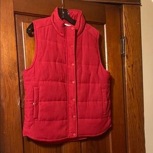 Staccato Scarlet Quilted Vest!!! Bright red!  Large!